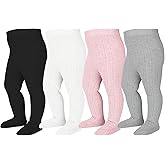 Mini angel Baby Tights Cable Knit Tights Baby Leggings Seamless Cotton Stockings Pantyhose 3/4 Pack for Infants Toddlers 0-5T