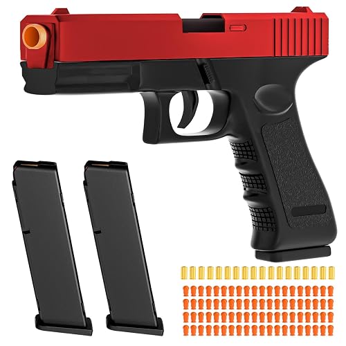 Soft Bullet Toy Gun - Semi-Automatic Mode, Realistic Shell Ejecting Toy ...