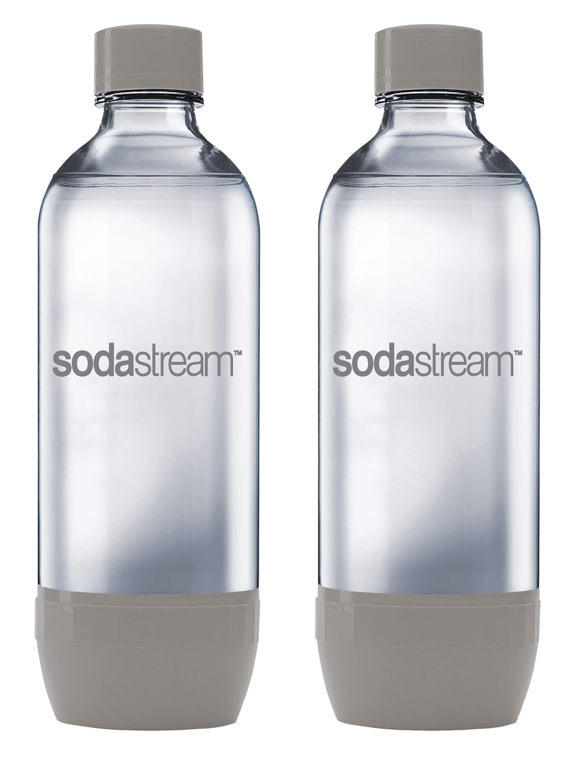 SodaStream Twinpack Carbonating Bottles 1 l grey for Sparkling Water