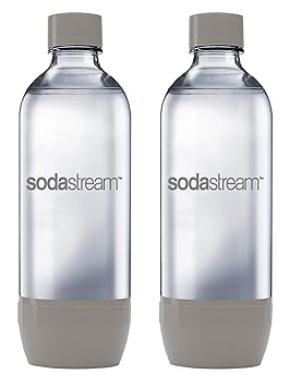 SodaStream Sprudlerflaschen aus Kunststoff, 1 Liter, grau (2 Stück) grau