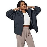 ODODOS Women's Sherpa Lined Insulated Jacket Full Zip Split Hem Long Sleeve Coat Winter Warm Outerwear with Pockets
