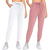 KEEPFAST Women's Joggers with Pockets Tapered Sweatpants for Women Lounge Workout Jogging Pants for Yoga Running