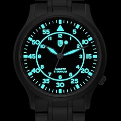 BERNY Men's Titanium Watch Japanese Sweep Second