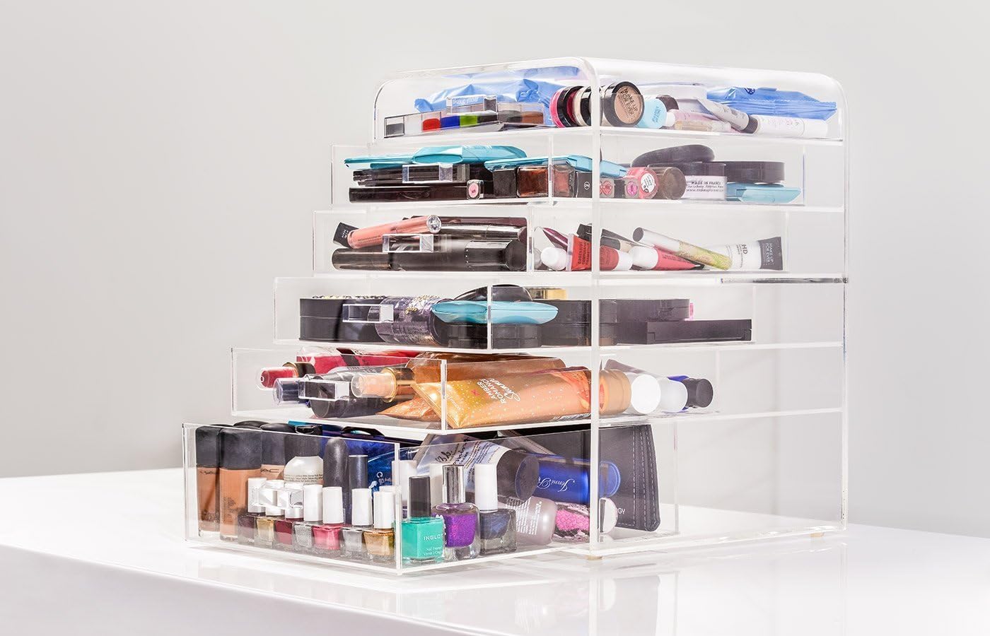 Ideal Gifts Handmade Clear Acrylic 6 Drawer Cosmestic Icebox