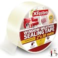 XFasten Transparent Window Weather Sealing Tape, 2-Inch x 30 Yards (50.8mm x 27.43m), Clear Window Draft Isolation Sealing Fi