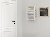 EasyPAG Metal 6 Tier A4 Wall Mounted Document Holder White view 6