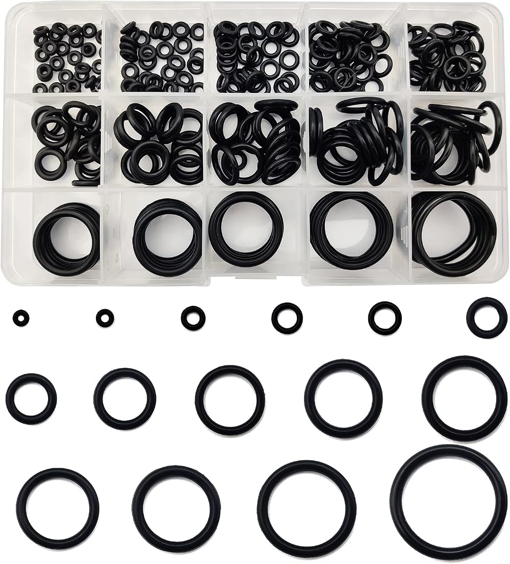 ZHENGYYUU 250 Pcs O Ring Assortment Kit 15 Sizes NBR Seal Gasket Set