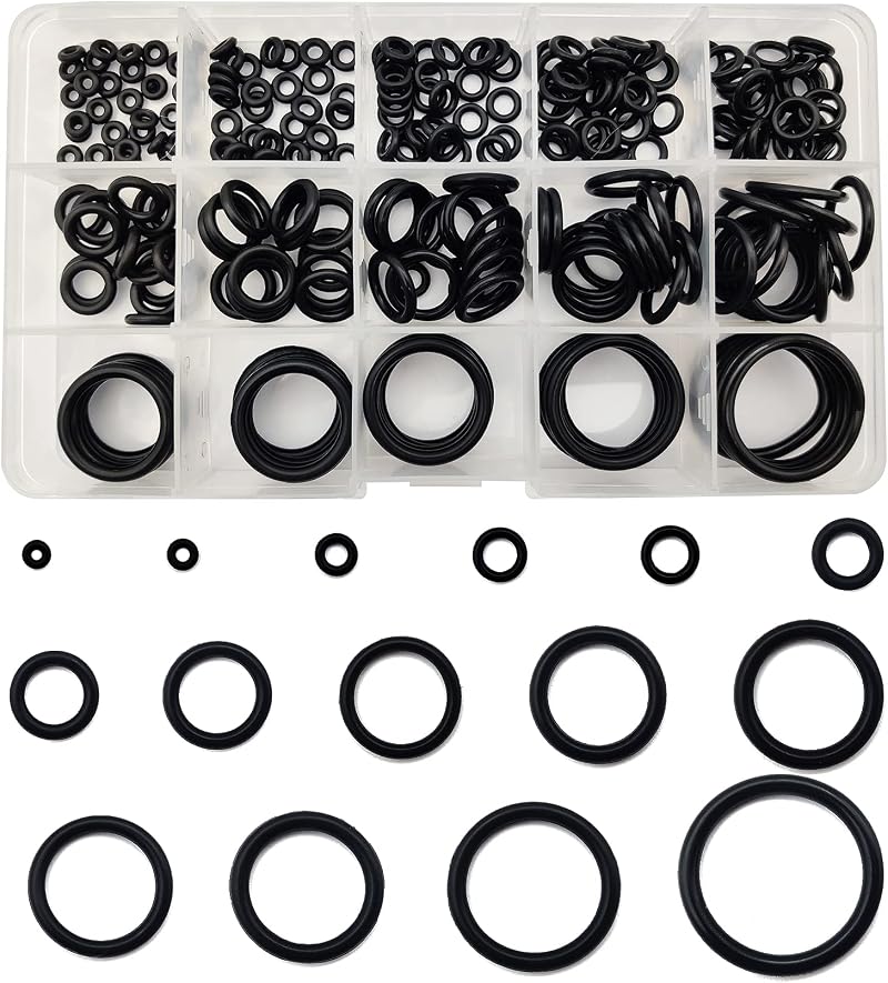 ZHENGYYUU 250 Pcs O Ring Assortment Kit 15 Sizes NBR Seal Gasket Set
