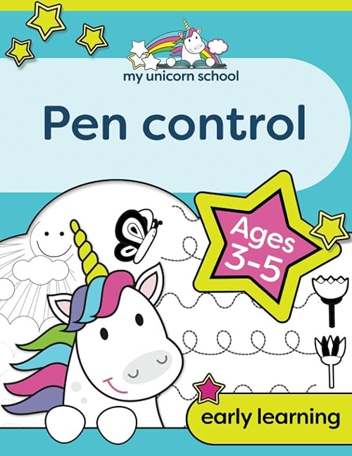 My Unicorn School Pen Control Age 3-5: Fun unicorn tracing activity book