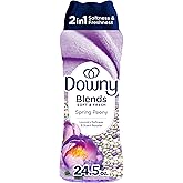 Downy Blends 2-in-1 Soft &amp; Fresh Laundry Scent Booster Beads, Spring Peony Scent, 24.5 OZ, Laundry Softness and Scent Booster