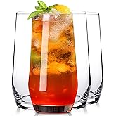 Ufrount Highball Glasses Set of 4,Tall Drinking Glasses 18oz,Clear Cocktail Glass Cup Water Glasses Mojito Glassware for Juice,Beverage,Restaurant