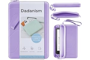 Dadanism 6-7 Inch Silicone Clutch for 7" Kindle Paperwhite and Kindle Colorsoft Signature Edition, 6" K-indle, Kobo, Nook E-Reader, Anti-Dust Coating Multi-Purpose Bag for Phone, Wallet, Lilac