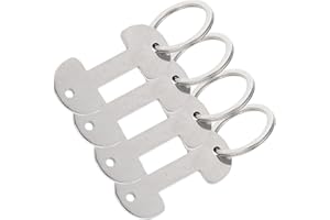 GRIRIW Metal Shopping Trolley Token Key Rings 4Pcs Portable Tokens for Cart Remover and Key Decoration