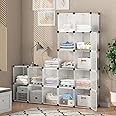 Aeitc 16 Storage Cubes -14’’x14’’ Cube, More Sturdy (add Wire Panel), DIY Clothes Organizer, Craft Cube Storage with Doors, Bookshelf Units, Toy Storage Cabinets