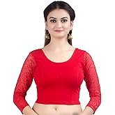 Chandrakala Readymade Blouses for Women Sarees,Stretchable (B101-P)