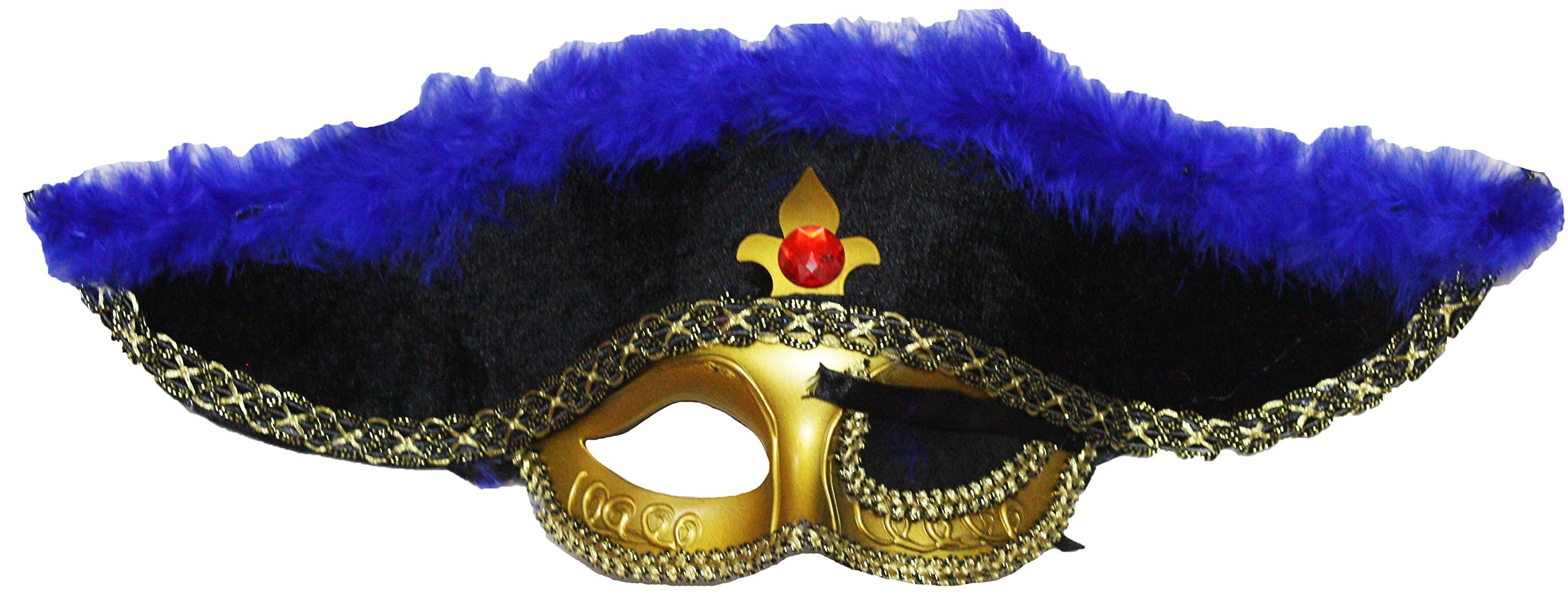 Petitebelle Pirate Masquerade Mask Dress Up Costume (One Size, Blue)