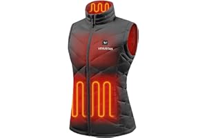 Venustas Quilted Heated Vest for Women with Battery, Lightweight Heated Clothing, Ladies' Rechargeable Electric Heating Vest