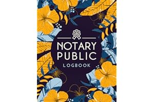 Notary Public Logbook: Notary Journal to Document Notarial Acts & Transactions | 6 Entries Per Page Layout | Large Sized Nota