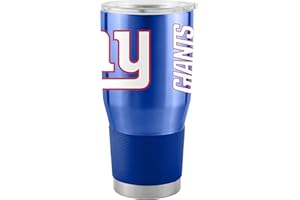 Team Fan Apparel NFL 30oz Gameday Stainless Steel Tumbler, Insulated For Hot & Cold, Slider Lid, Silicone Grip, Officially Licensed (New York Giants - Royal)