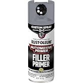 Rust-Oleum Automotive Filler Primer Custom Spray 5-in-1, Gray | Fills Surface Imperfections | Sandable Finish | Fast Dry | Custom Spray Dial 5-in-1
