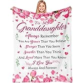 Lavua Valentines Day Gifts for Granddaughters - Granddaughter Gifts from Grandma Grandpa - to My Granddaughter Blanket - Graduation Birthday Stuffers for Teen Girl - Granddaughter's Blanket 50"X60"