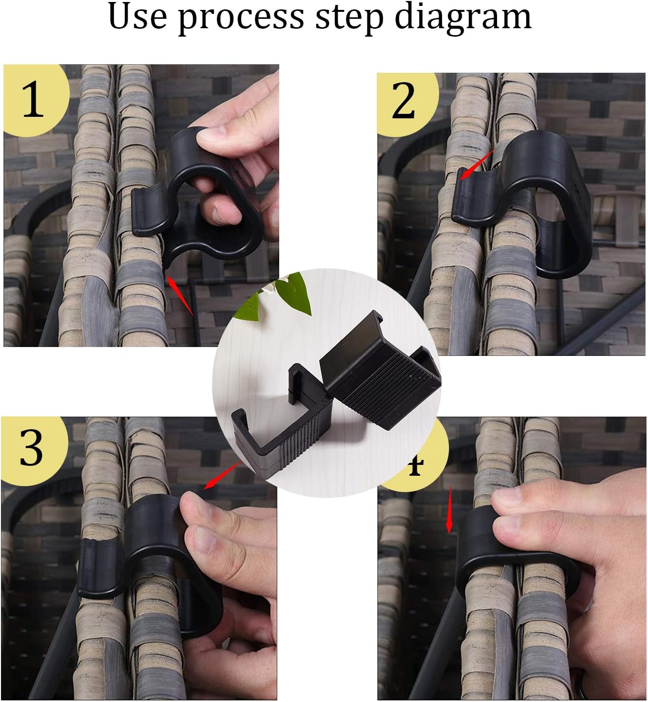 AHANDMAKER Outdoor Patio Furniture Clips, 10Pcs 2 Sizes Sectional Sofa Rattan Furniture Clips Chair Fasteners, Connect The Sectional or Module Outdoor Couch Patio Furniture : Garden & Outdoor