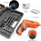 MQUPIN 49 in 1 Electric Drill Screwdriver Cordless LED Light USB Charger view 8