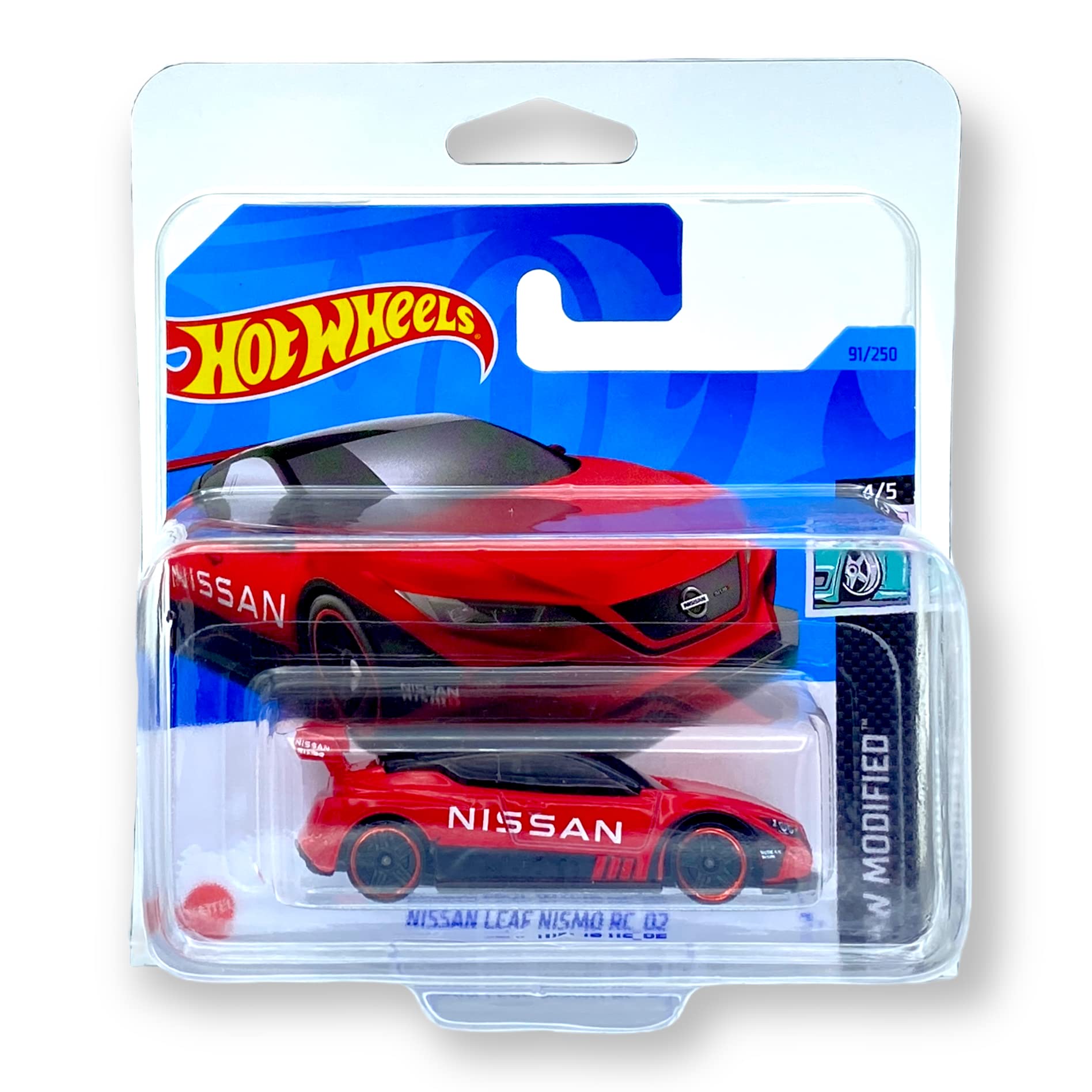 Hot Wheels Nissan Leaf Nismo RC_02 (Red & Black) 4/5 HW Modified 2023-91/250 (Short Card) - COMES IN A KLAS CAR KEEPER PROTECTIVE COLLECTORS CASE - HKH86