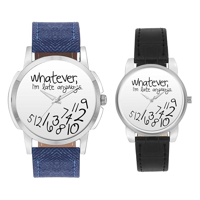 Gifts for Couple, Multicolor Dial Wrist Watch for Men and Women
