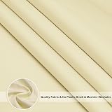EurCross Beige Shower Curtain 180x180cm Mould Proof Washable Quick Dry view 4