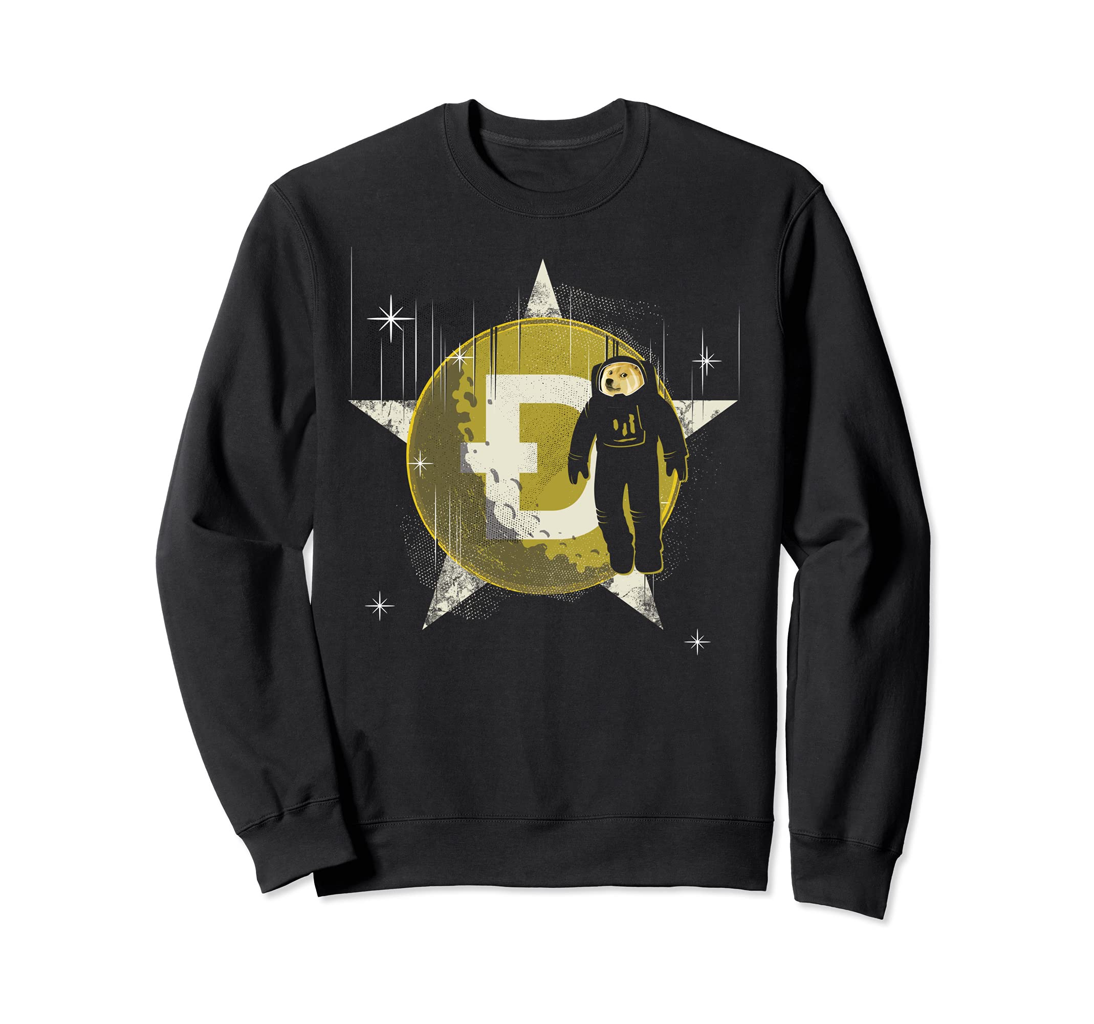 Dogecoin DOGE To The Moon Astronaut Space Shiba Sweatshirt