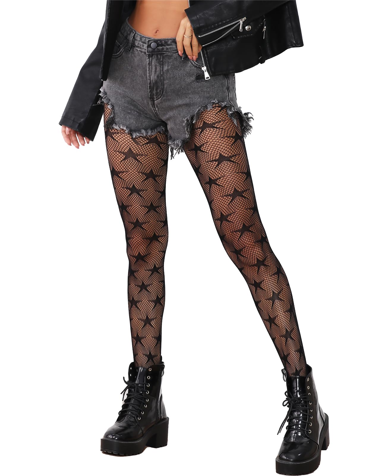 MEILiHiHi Star Tights, Fishnet Tights, Star Fishnets, Fishnet Stockings ...