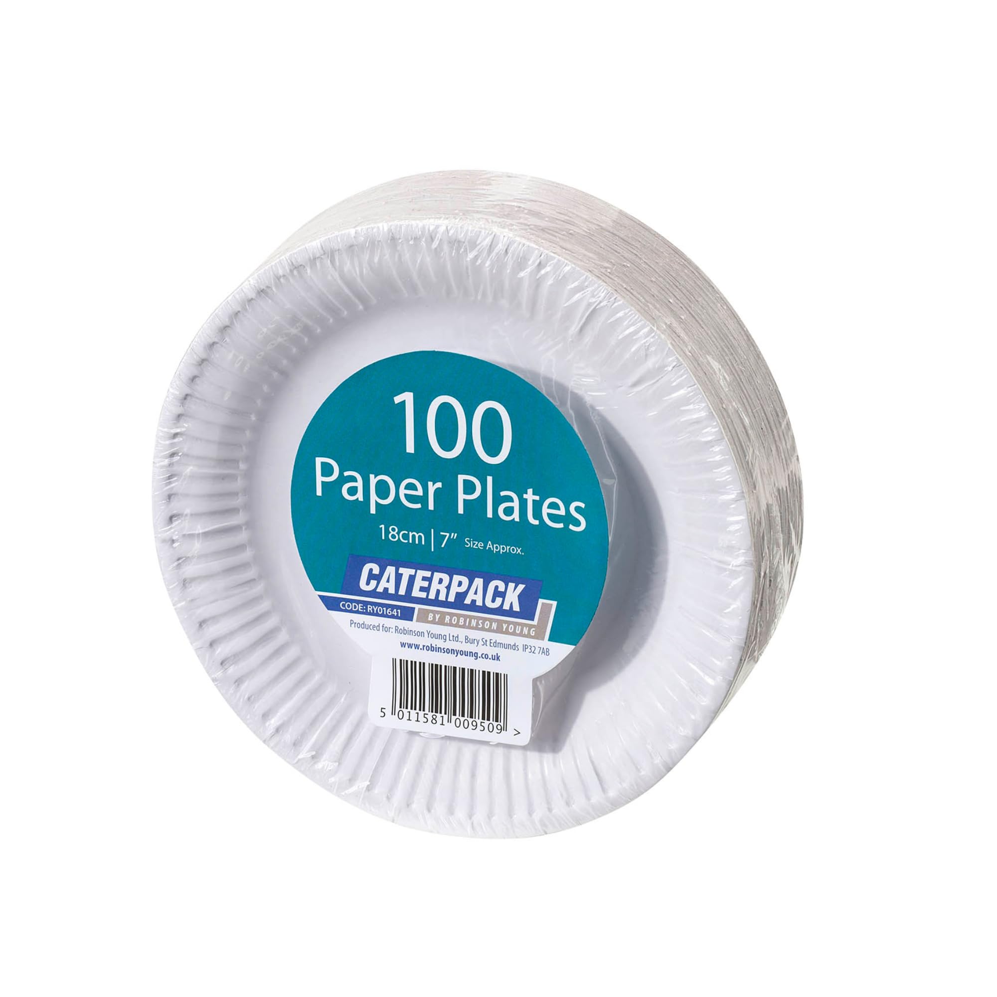 Caterpack by Robinson Young Plates 18cm White, 100 pack