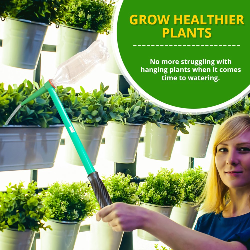 Massca Hanging Plant Waterer for Indoor and Outdoor Plants 16" Handled Funnel for Long Reach