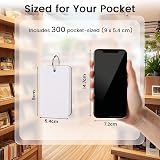 Koogel 300Pcs Flashcards 9x5.4cm White Blank Cards with Ring Kraft Covers view 6
