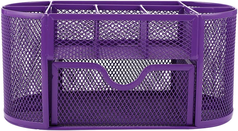 BSTKEY 9 Compartment MultiFunctional Mesh Desk Organizer Office Tidy