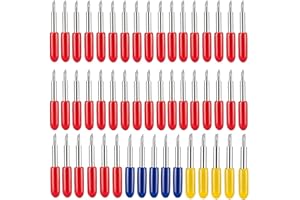 EVISWIY 50PCS Blades for Explore Air 2/Air 3/3/Make 3/Maker 40PCS 45° Premium Fine Point Blade & 5PCS 60° Deep Cut & 5PCS 30° Shallow Cut Vinyl Fabric Knife Cutting Blade for Replacement