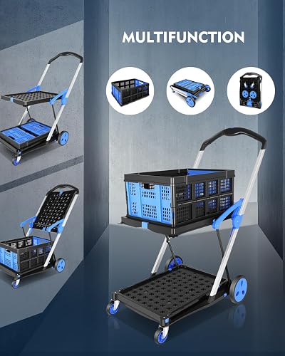 Collapsible Utility Cart Multi Use Functional Collapsible Shopping 