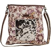 Myra Bag Western Leather Shoulder Bag for Women - Upcycled Canvas Crossbody Bag Astrid