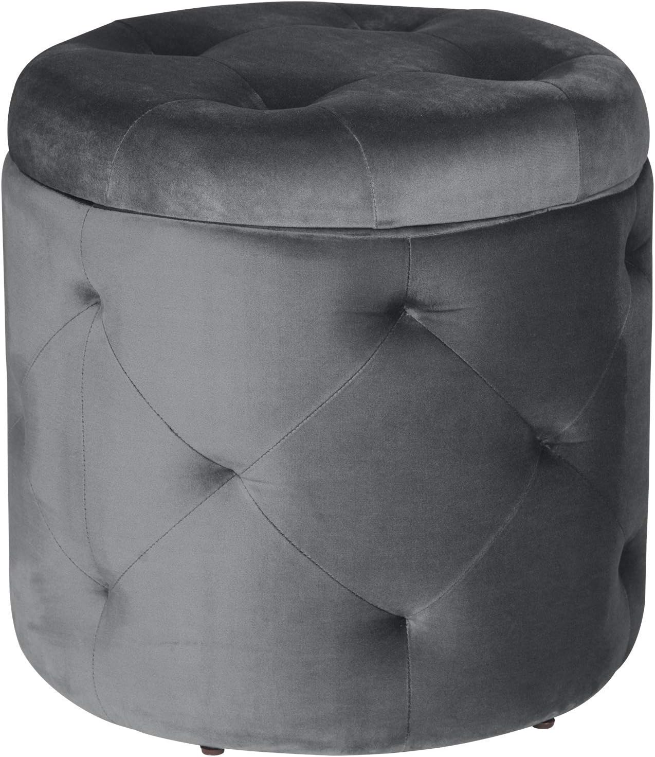 Robuster Fußschemel Osmanische Aufbewahrung Runde Brust Gepolsterter