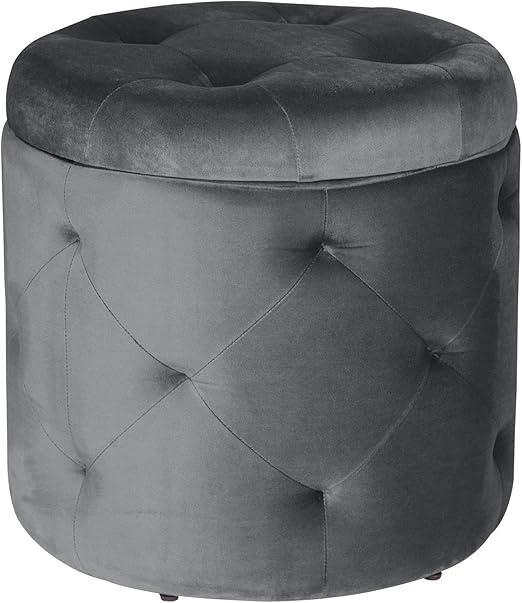 Robuster Fußschemel Osmanische Aufbewahrung Runde Brust Gepolsterter