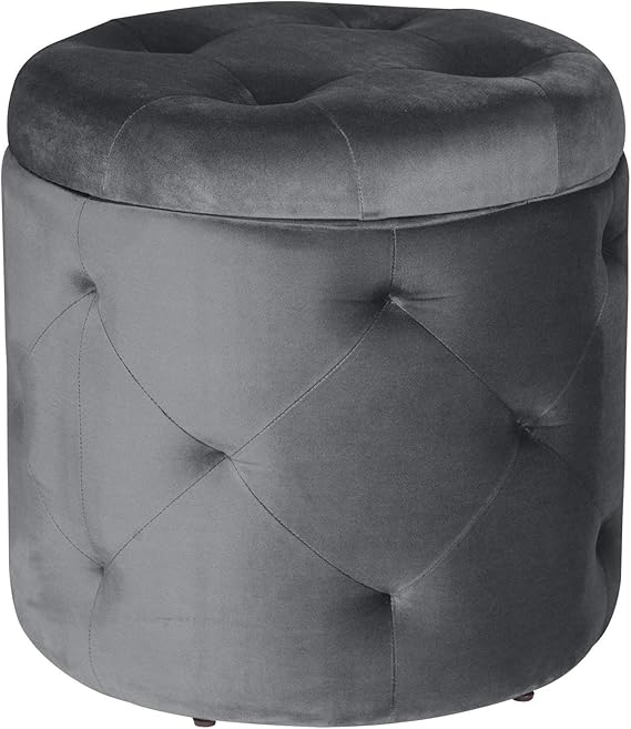 Robuster Fußschemel Osmanische Aufbewahrung Runde Brust Gepolsterter