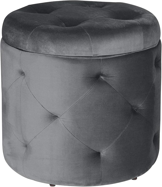 Robuster Fußschemel Osmanische Aufbewahrung Runde Brust Gepolsterter