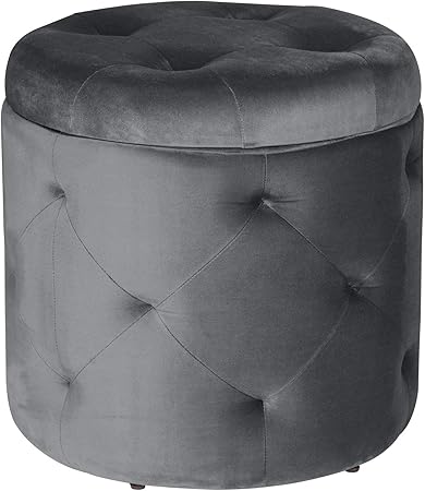 Robuster Fußschemel Osmanische Aufbewahrung Runde Brust Gepolsterter