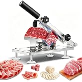 Manual Meat Slicer Frozen Meat Cutter Upgraded Stainless Steel Meat Cleavers Beef Mutton Roll Slicing Machine Vegetable Meat Slicer for Home Cooking Hotpot Shabu
