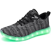 HONGGUOZI Light Up Shoes for Women Men, LED Sneakers USB Charging Unisex Adult Glow Party Cool Dancing Shoes
