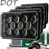 Amazon.com: (4pcs) Dot approved 4x6 inch LED Headlights ... h4666 wiring diagram 