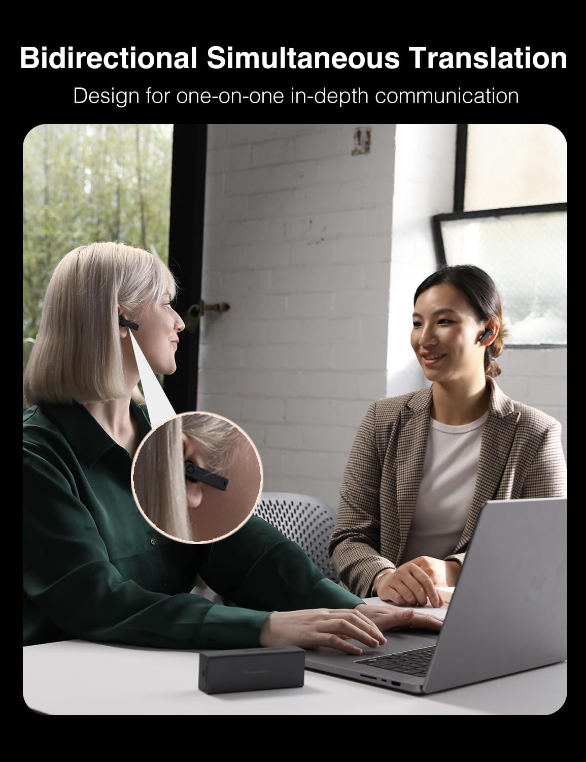 Timekettle X1 AI Interpreter Hub, Standalone Entity, Two Way Simultaneous Translator Earbud, Translator Device Upgraded with Media Translation, Presentation Mode & Upgrade TTS for Multilingual Meeting