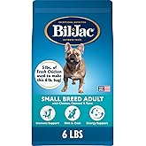 Bil-Jac Small Breed Adult Dry Dog Food with Chicken &amp; Probiotics | 6 lb | Fresh Chicken Is #1 Ingredient with Easy-to-Chew Bites, Probiotics &amp; Omega Fatty Acids for Energy, Digestion &amp; Skin Health