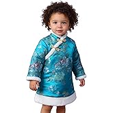 Baby Girls Dress Chinese Qipao Outfits Traditional Cheongsam Tang Quilted Dresses New Year Costumes Coat